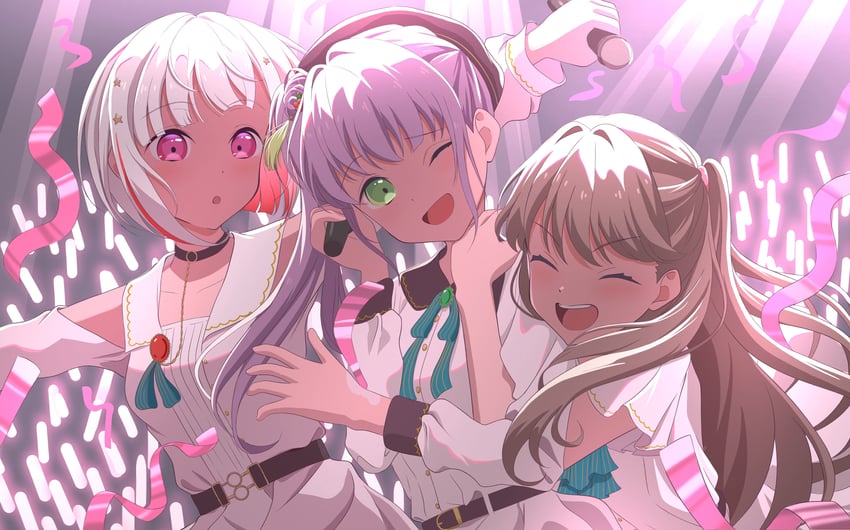 fujishima megumi, otomune kozue, and yugiri tsuzuri (love live! and 1 more) drawn by morio_(mmorio_mu)