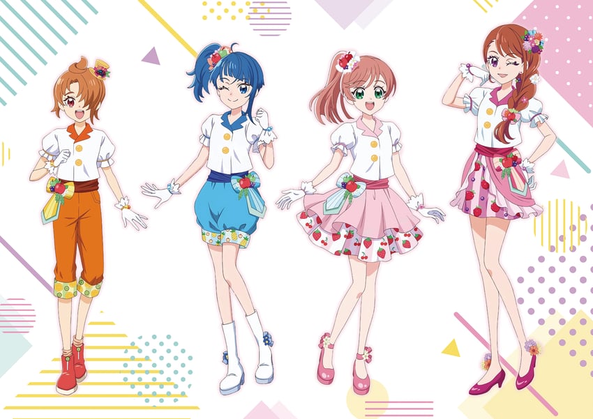 sora harewataru, nijigaoka mashiro, hijiri ageha, and yuunagi tsubasa (precure and 1 more)