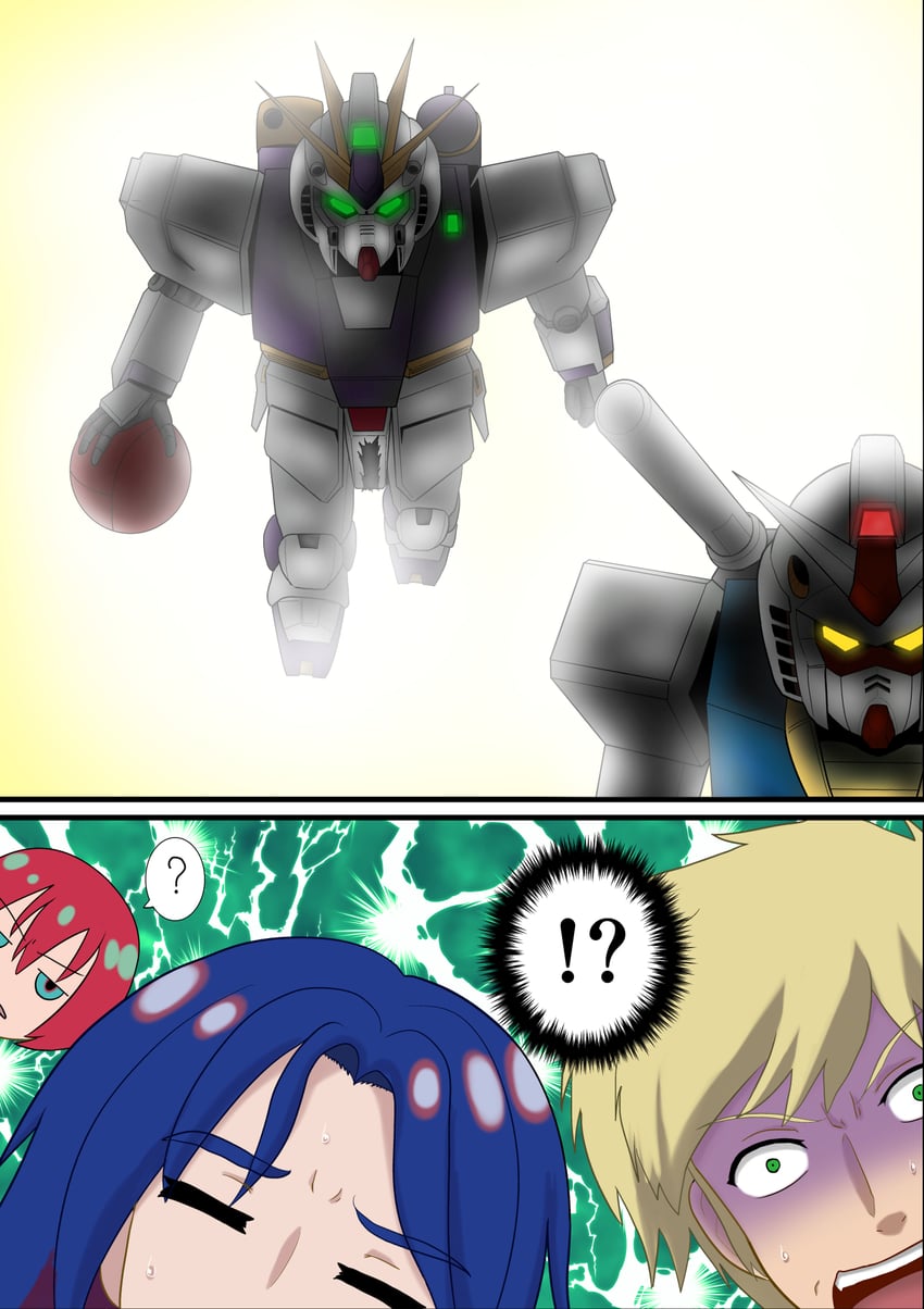 amate yuzuriha, char aznable, shuji ito, rx-78-2 gundam, nu gundam, and 1 more (gundam and 3 more) drawn by megi2009