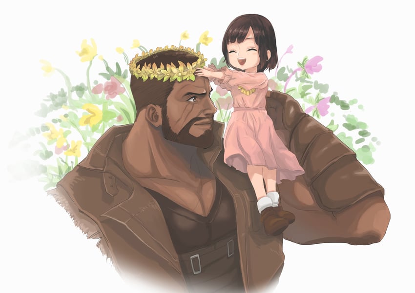 barret wallace and marlene wallace (final fantasy and 2 more) drawn by yufei1236