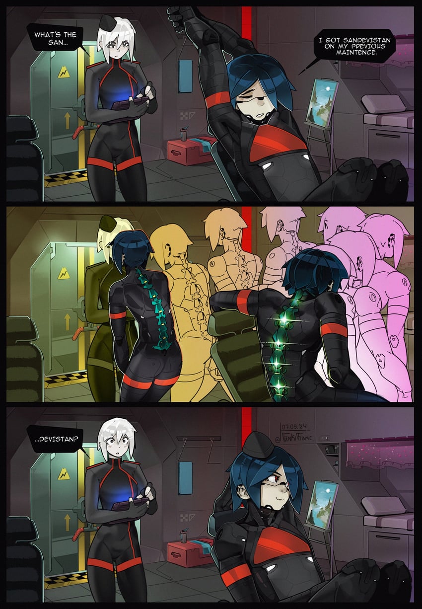elster and ariane yeong (cyberpunk and 3 more) drawn by funkiflame