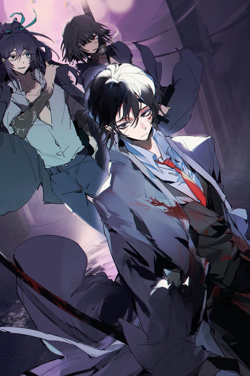 yi sang, hong lu, and ryoshu (project moon and 1 more) drawn by trashdrk