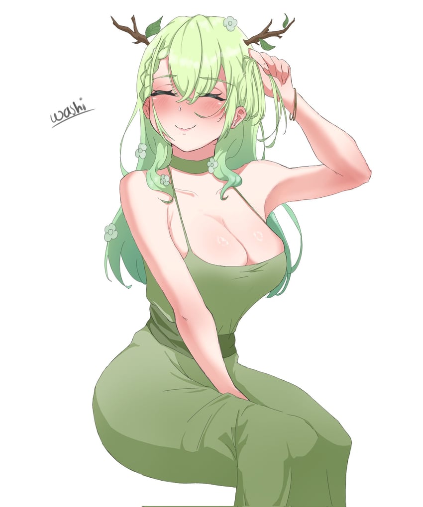 ceres fauna (hololive and 1 more) drawn by washi_(bbywashi)