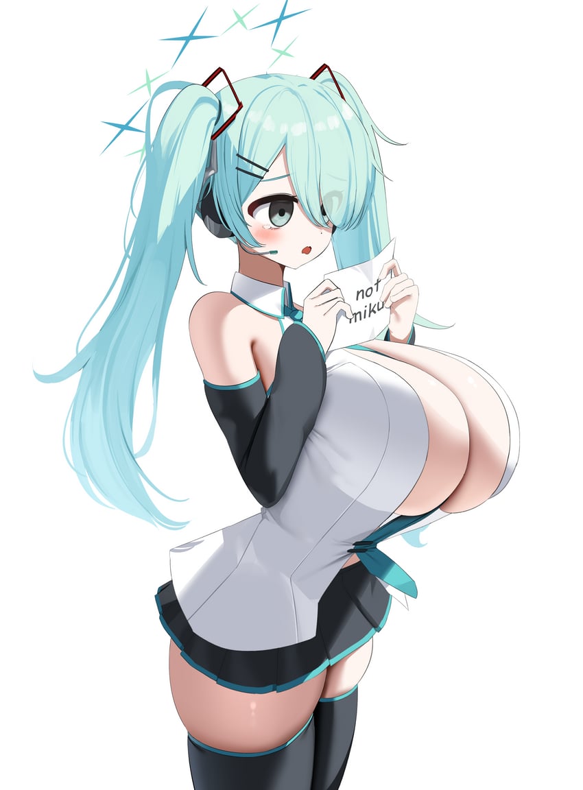 hatsune miku and hiyori (blue archive and 1 more) drawn by nicorima