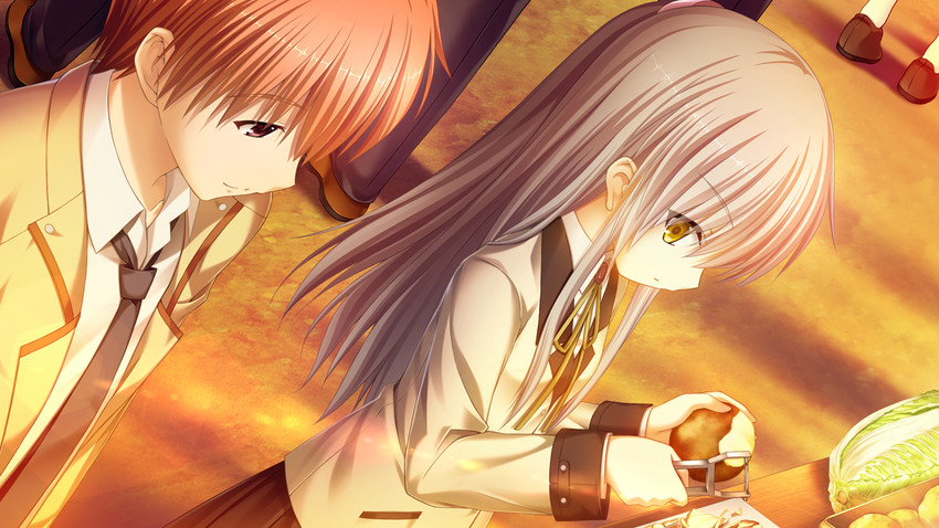 tachibana kanade and otonashi yuzuru (angel beats!) drawn by na-ga