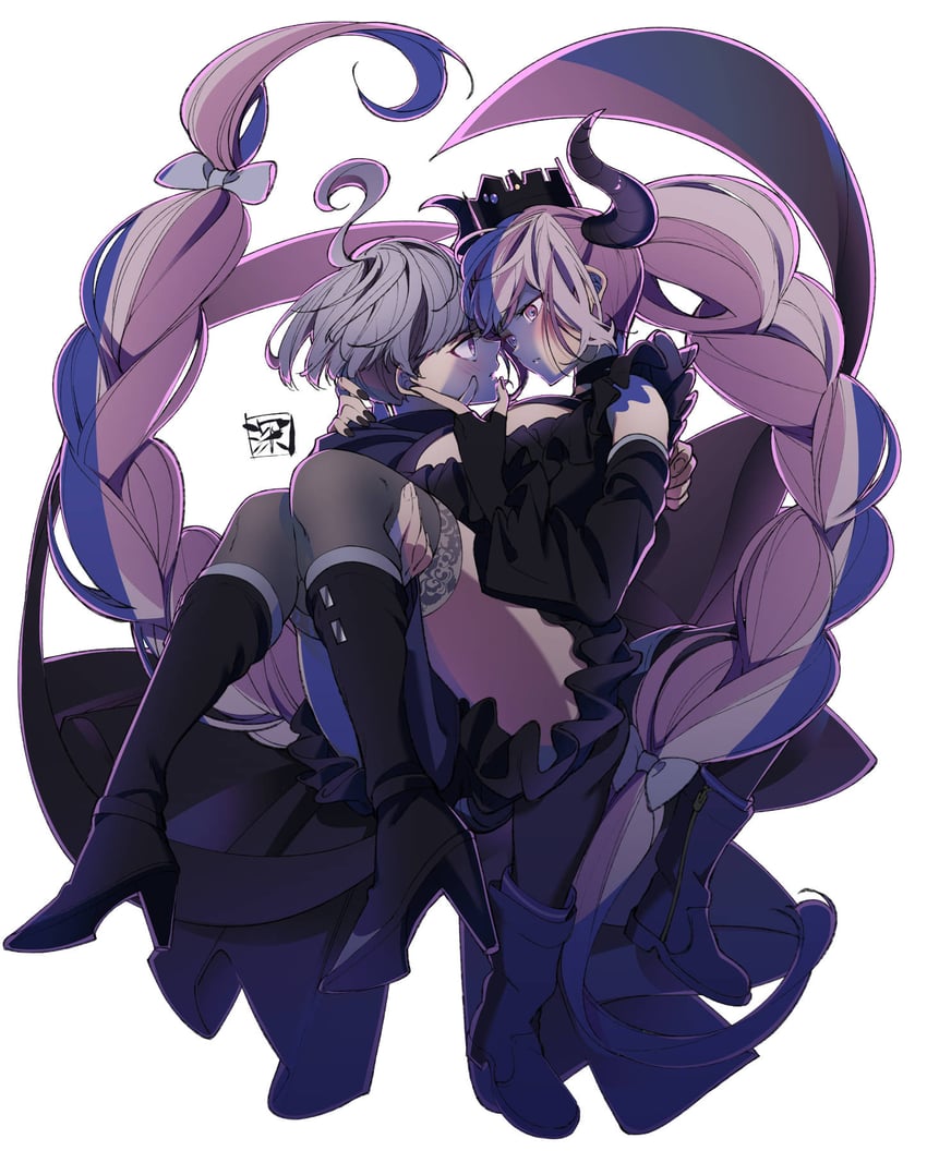 shinigami and yuma kokohead (master detective archives: rain code) drawn by fukagawa_kazumi