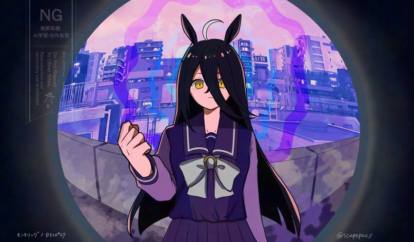 manhattan cafe (umamusume and 1 more) drawn by scapepacs