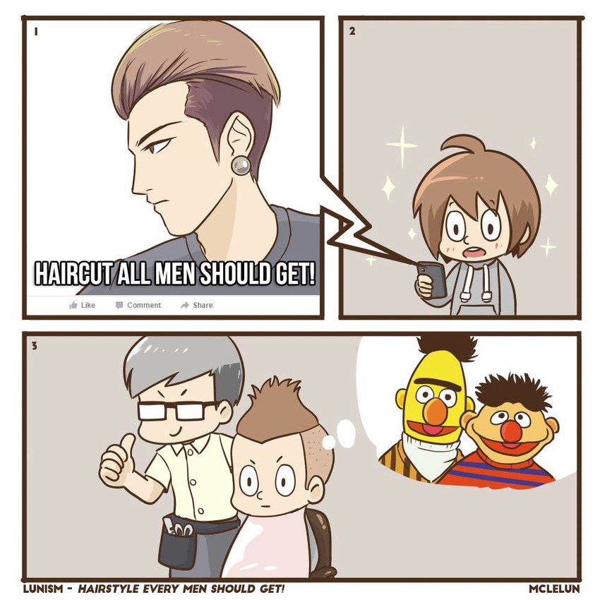 bert and ernie (original and 2 more) drawn by mclelun