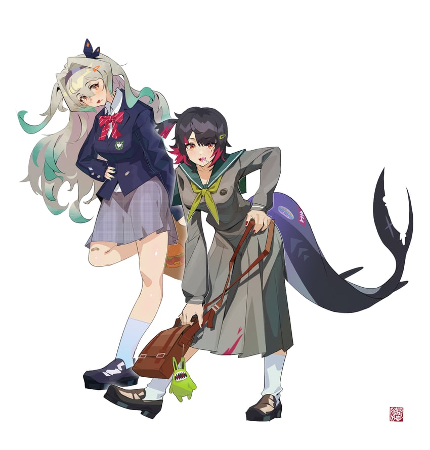 firefly and ellen joe (honkai and 2 more) drawn by yi_cheng_yi_cheng