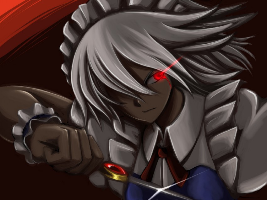 izayoi sakuya (touhou) drawn by katagi_ren