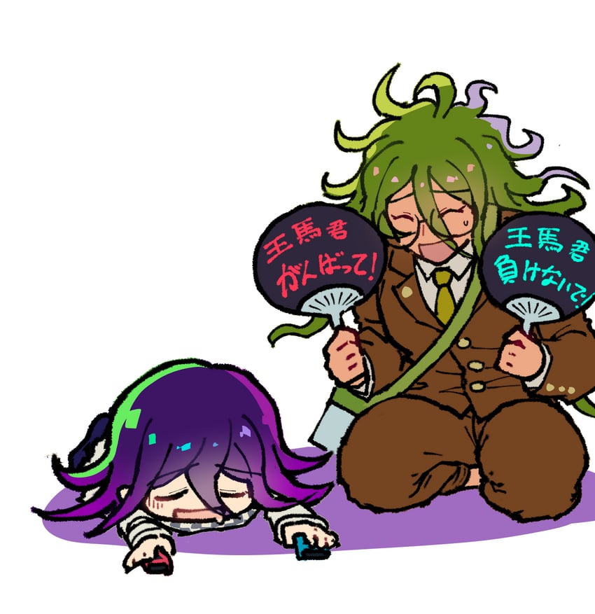 oma kokichi and gokuhara gonta (danganronpa and 1 more) drawn by youko-shima
