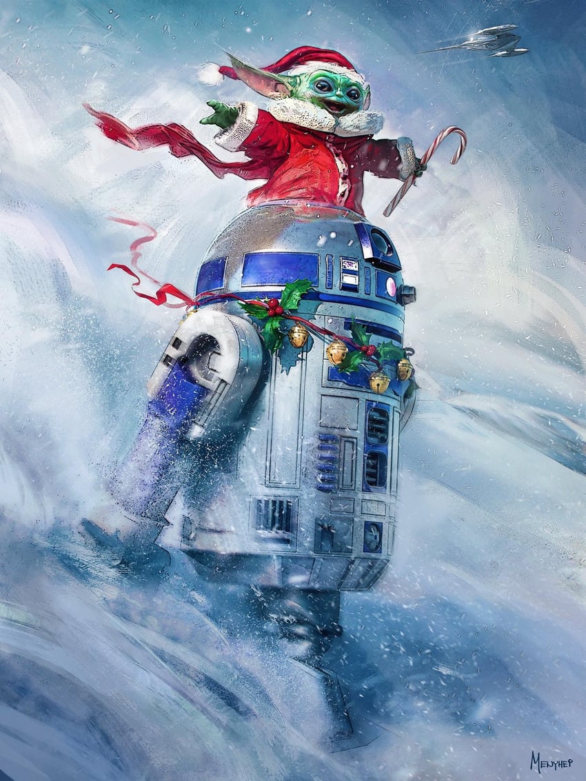r2-d2 and grogu (star wars and 1 more) drawn by saby_menyhei