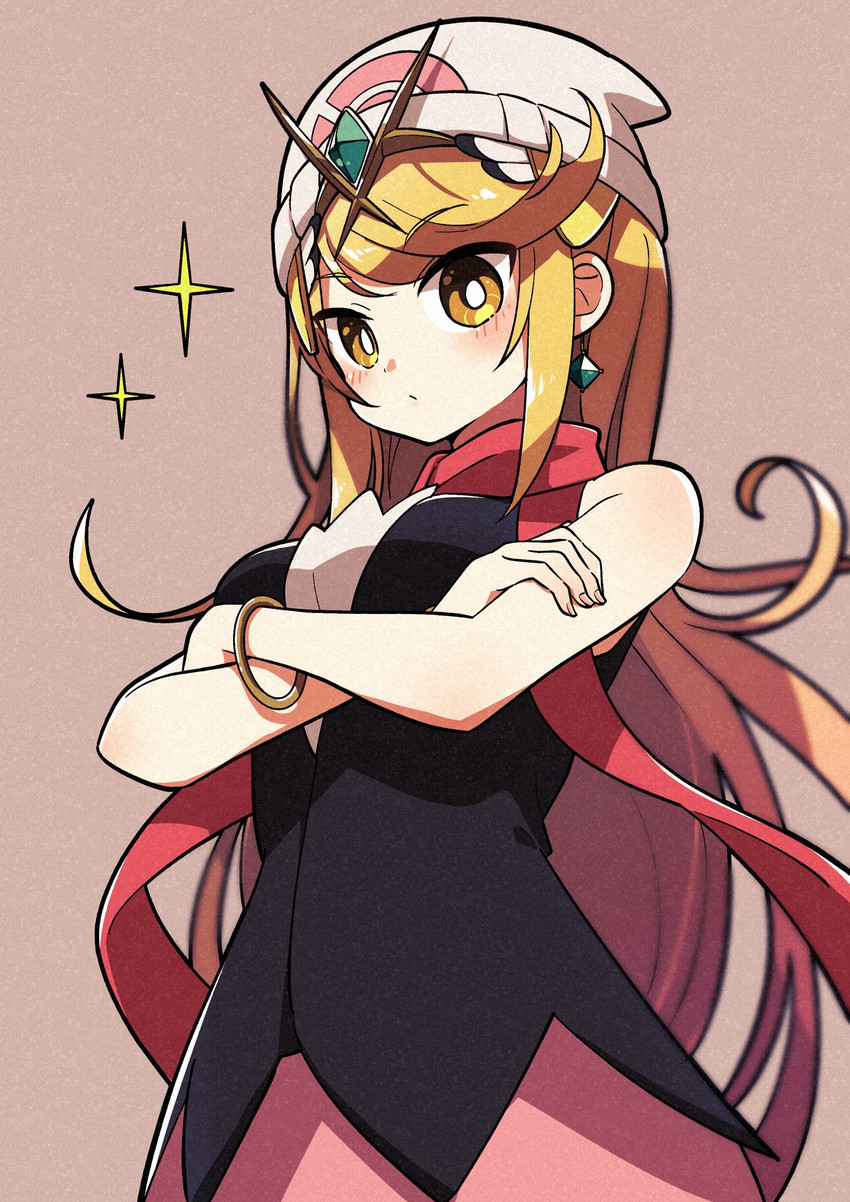 dawn and mythra (pokemon and 3 more) drawn by merugamu_melgum