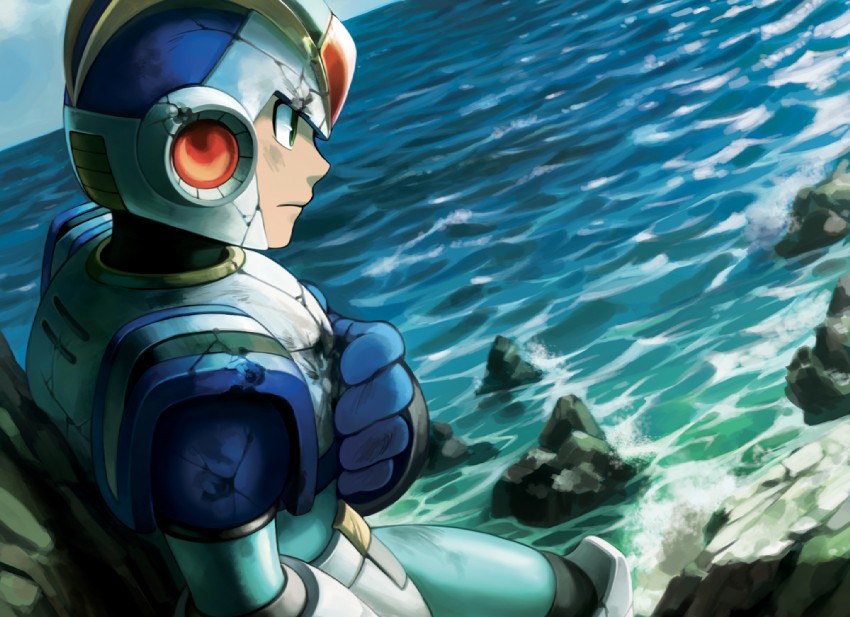 x and first armor x (mega man and 2 more) drawn by teatea