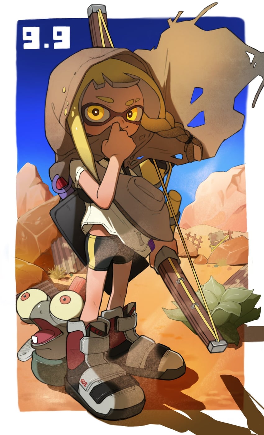 inkling player character, inkling girl, smallfry, agent 3, and veronika (splatoon and 1 more) drawn by yattpki3wfyvsm5