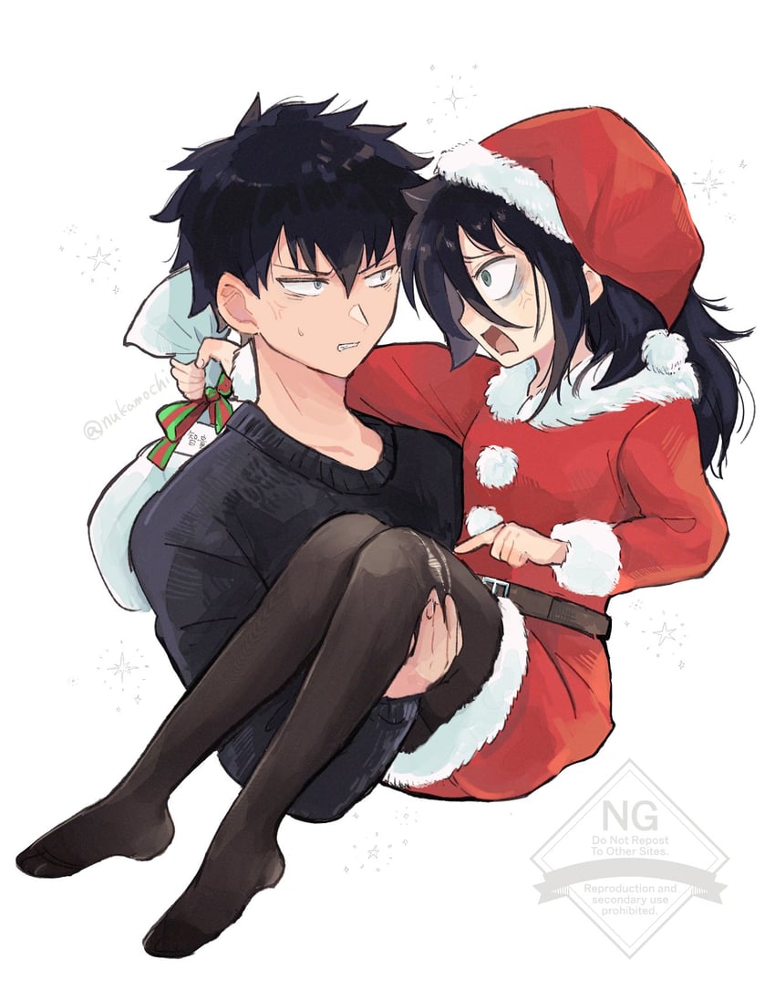 kuroki tomoko and kuroki tomoki (watashi ga motenai no wa dou kangaetemo omaera ga warui!) drawn by nuka_(nukamochi)