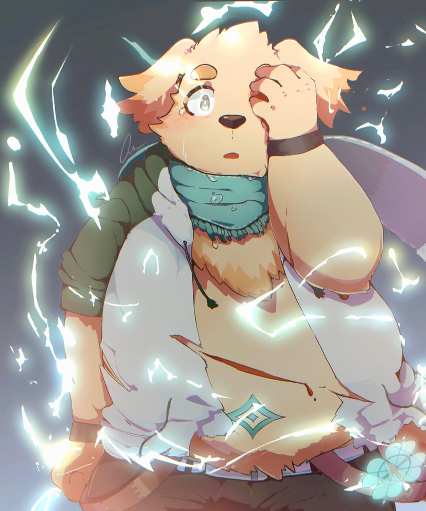 cu sith (tokyo afterschool summoners) drawn by kokake_(10_cosmo_24)