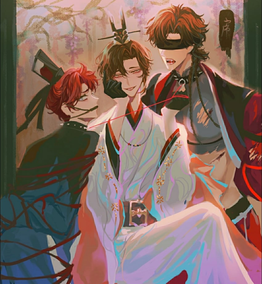 guanglingwang, sun ce, and sun quan (code: kite) drawn by snow234