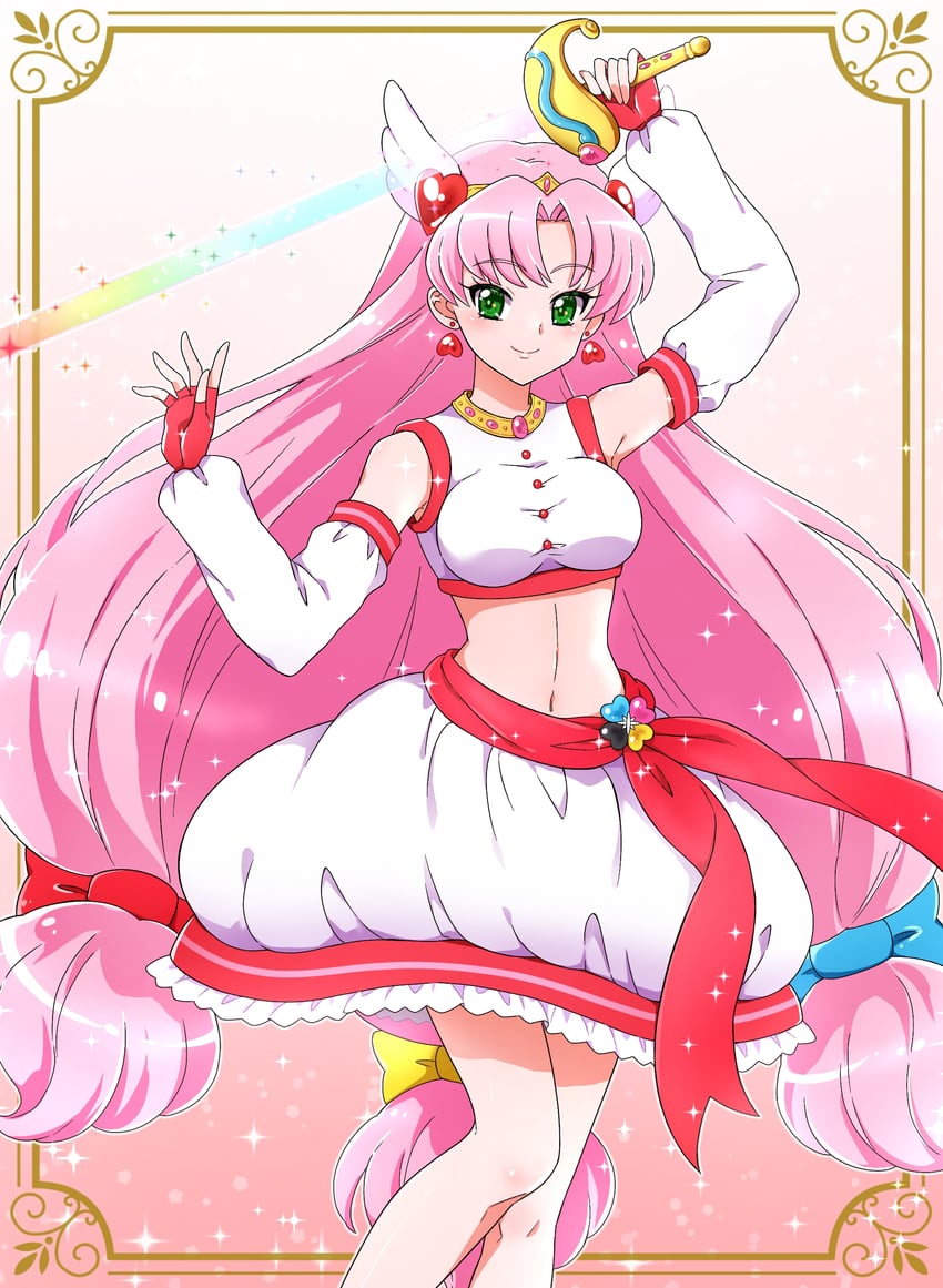 cure chroma and amemiya nijika (original and 1 more) drawn by kagami_chihiro