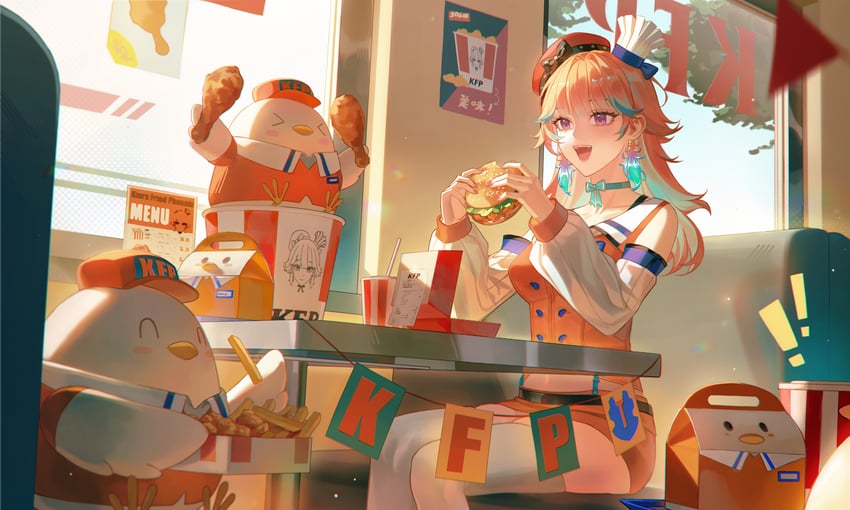 takanashi kiara and kfp employee (hololive and 1 more) drawn by xiisalt