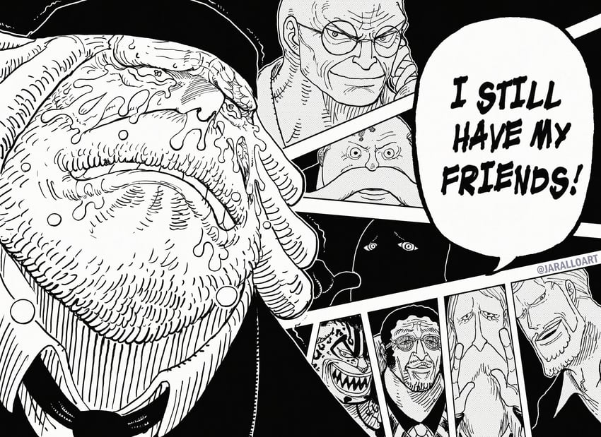 rob lucci, kizaru, jaygarcia saturn, imu, ethan-baron v. nusjuro, and 3 more (one piece) drawn by jaralloart
