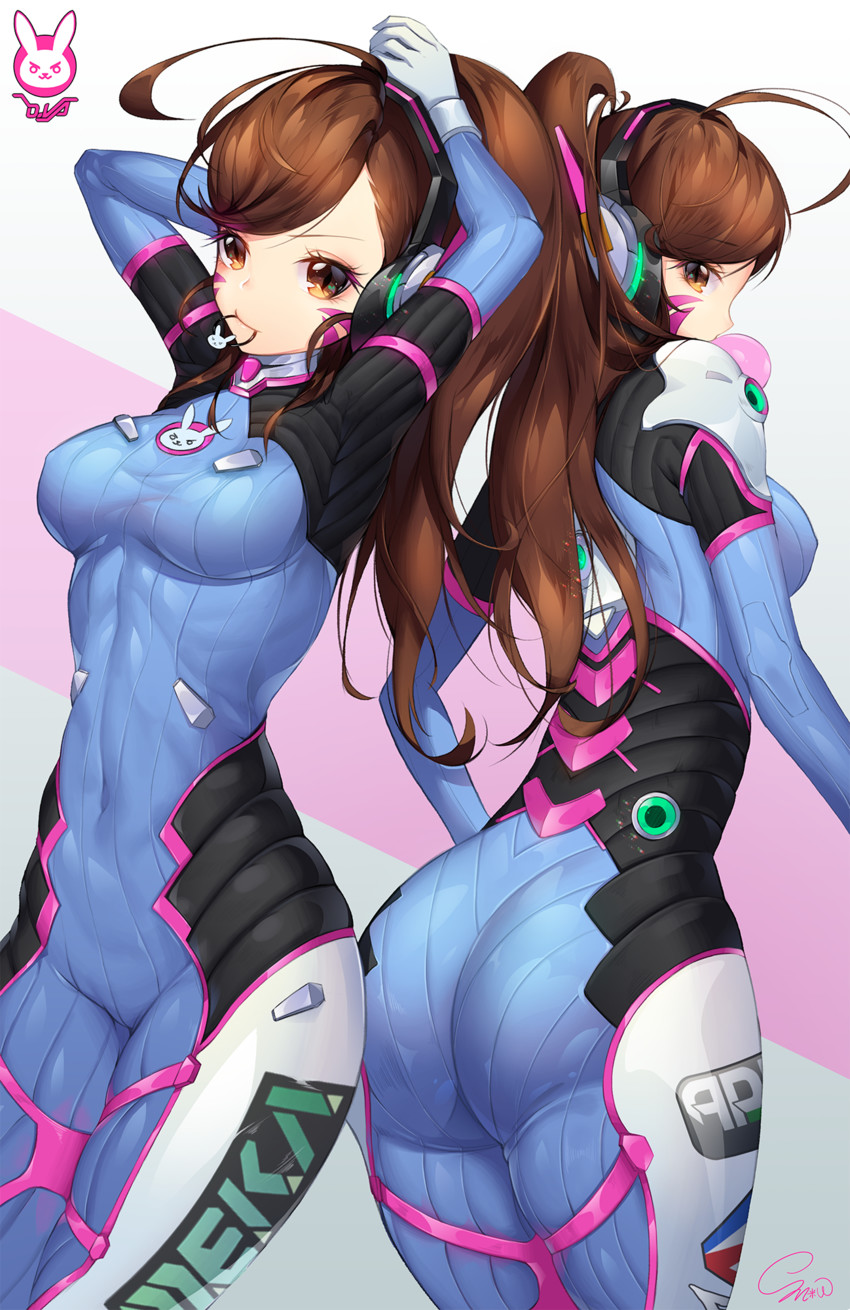 d.va (overwatch and 1 more) drawn by snow_is