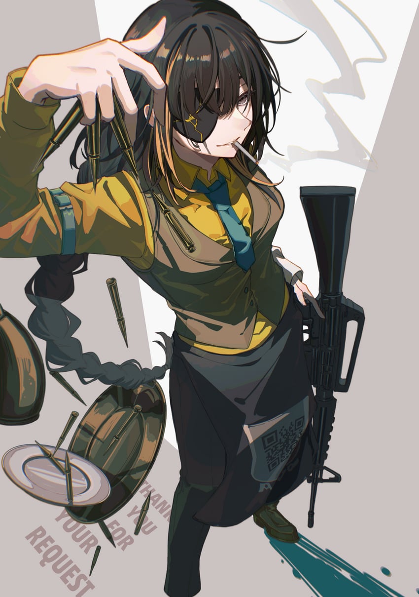 m16a1 (girls' frontline) drawn by rabb_horn