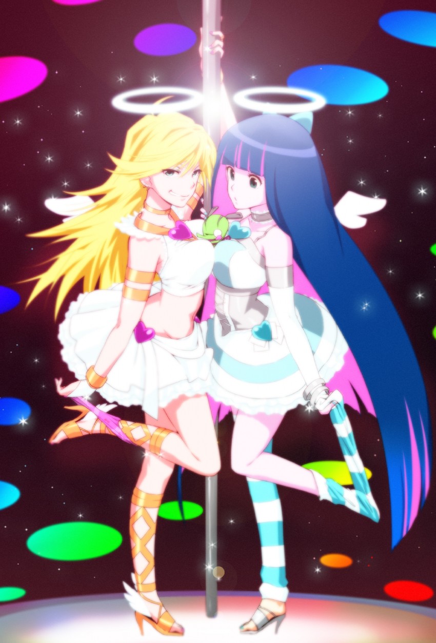 stocking, panty, and chuck (panty & stocking with garterbelt) drawn by nagian