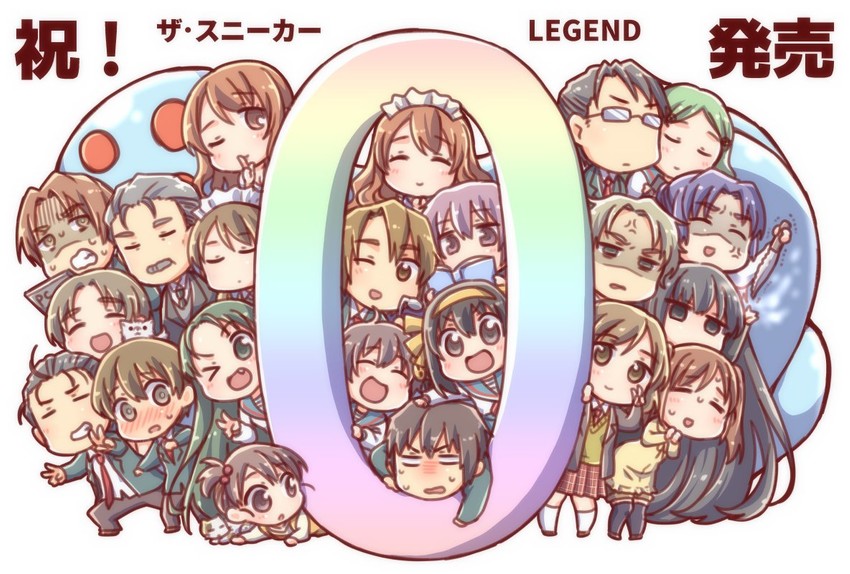 suzumiya haruhi, nagato yuki, asahina mikuru, kyon, asakura ryoko, and 19 more (suzumiya haruhi no yuuutsu) drawn by taiki_(6240taiki)