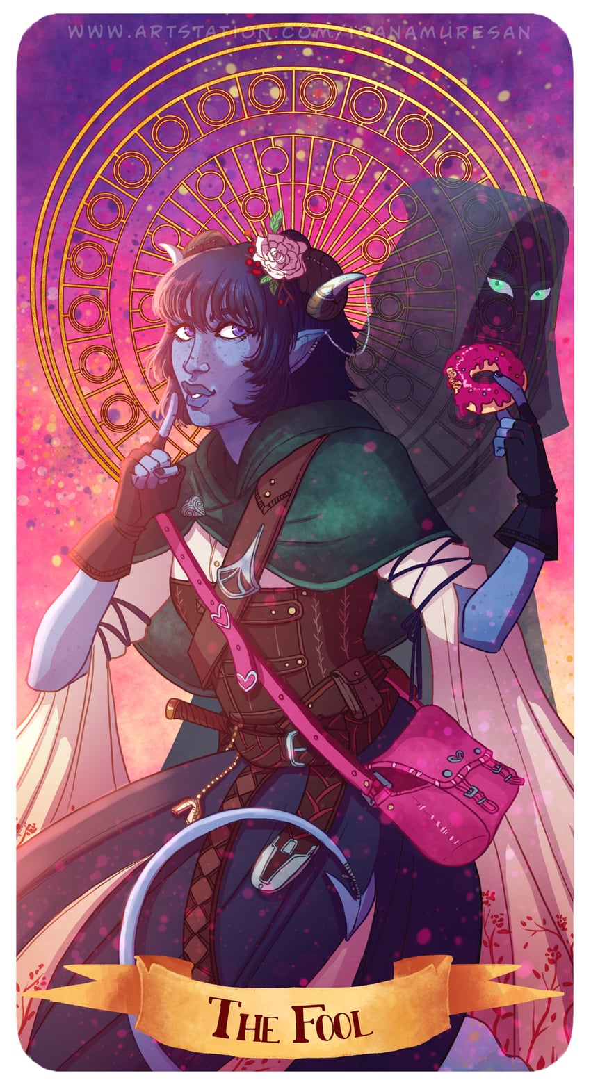 jester and the traveler (dungeons and dragons and 1 more) drawn by ioana_muresan