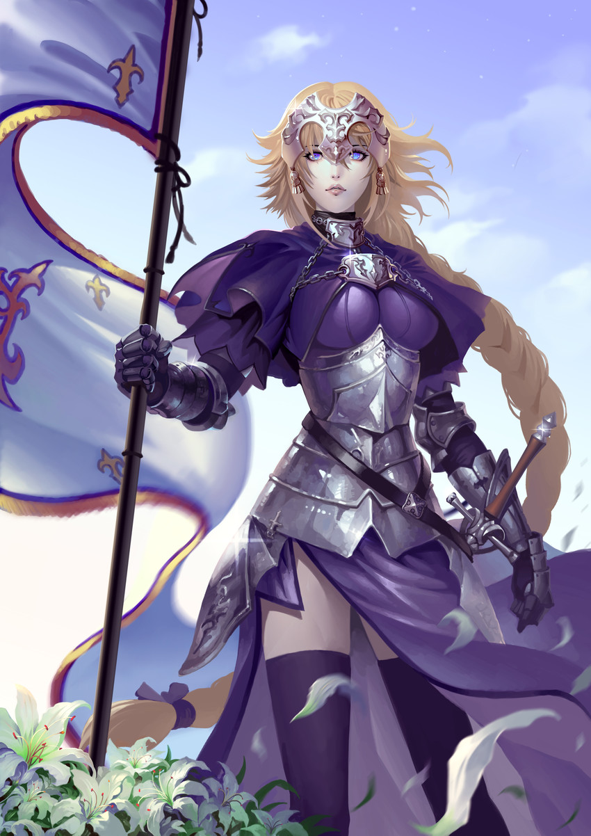 jeanne d'arc (fate and 1 more) drawn by wangling_mk_san