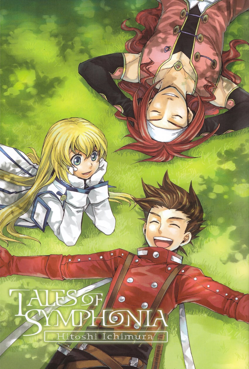 colette brunel, lloyd irving, and zelos wilder (tales of and 1 more) drawn by ichimura_hitoshi