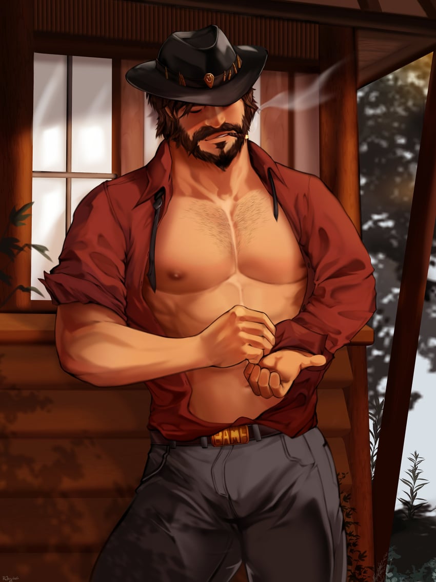 cassidy (overwatch and 1 more) drawn by rjay_(rjay_owo)