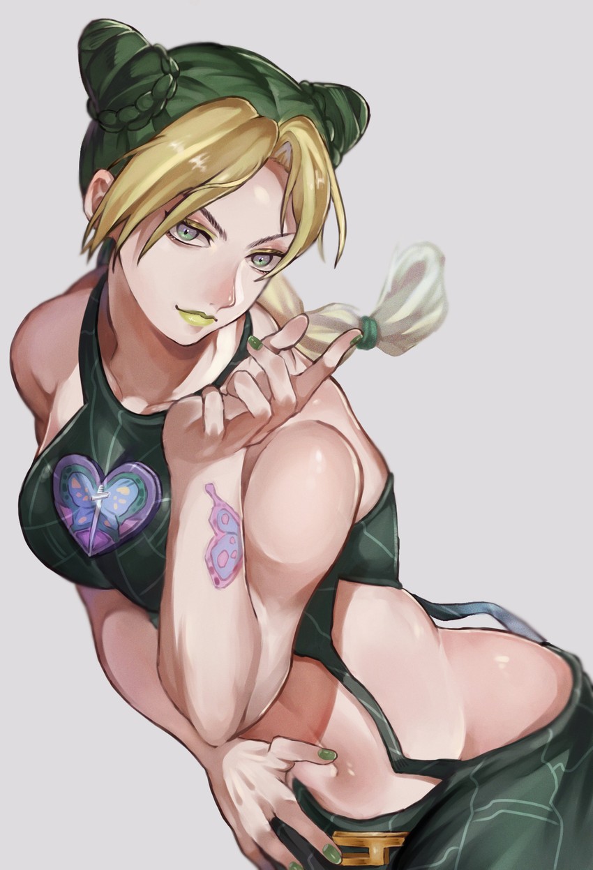 kujo jolyne (jojo no kimyou na bouken and 1 more) drawn by tomaton_(t_0)