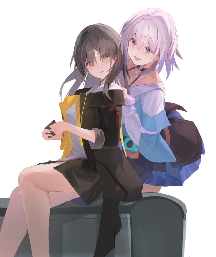 trailblazer, stelle, and march 7th (honkai and 1 more) drawn by koh_(kohk_6)