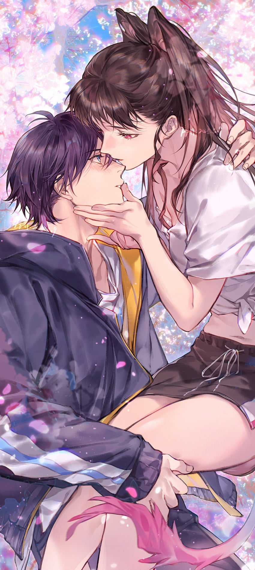 yato and iki hiyori (noragami) drawn by xuchuan