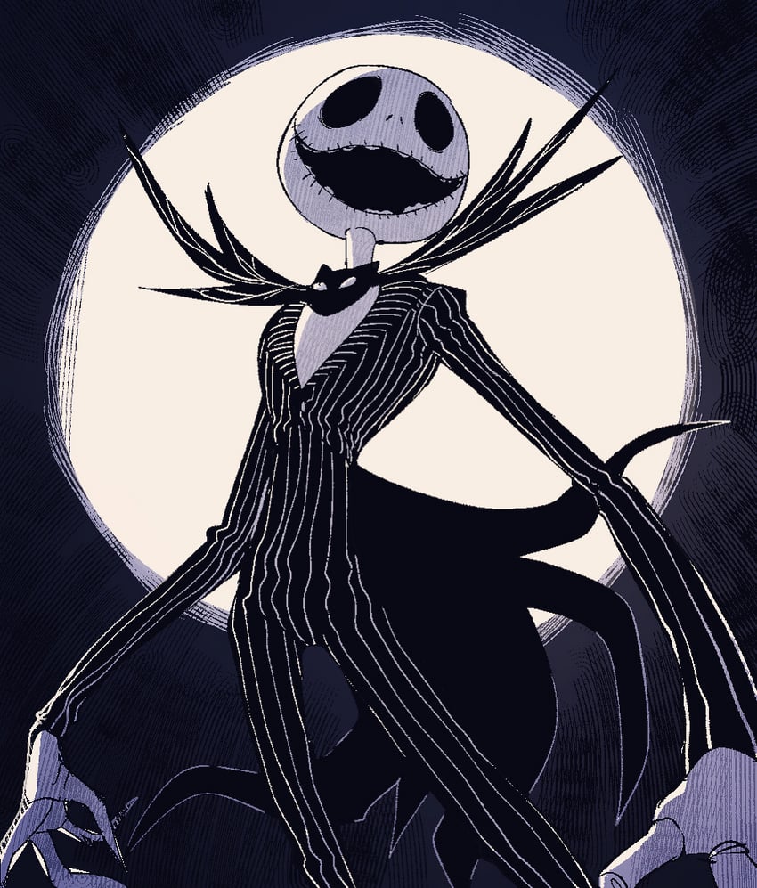 jack skellington (the nightmare before christmas) drawn by hoshi_(star-name2000)