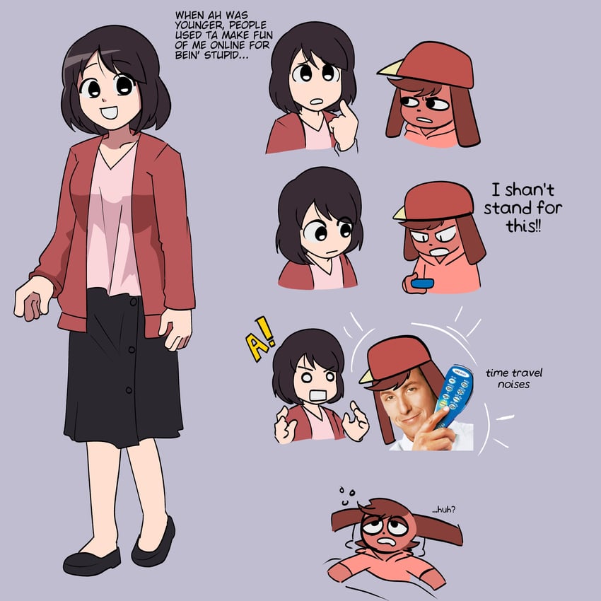 kasuga ayumu and adam sandler (azumanga daioh and 1 more) drawn by delatoid