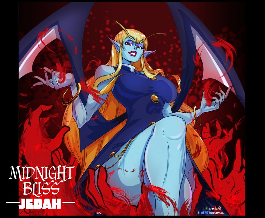 jedah dohma (darkstalkers) drawn by ian_samson