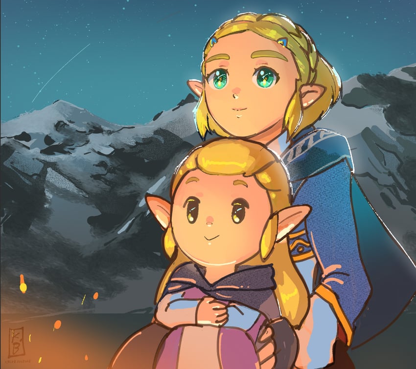 princess zelda (the legend of zelda and 2 more) drawn by blue_sky_(kbluebirdart)
