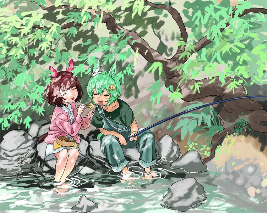 seiun sky and nishino flower (umamusume) drawn by e-ncyo