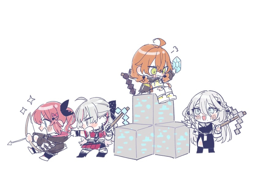 kuramochi meruto, ishigami nozomi, sophia valentine, and shishido akari (nijisanji and 1 more) drawn by kashikaze