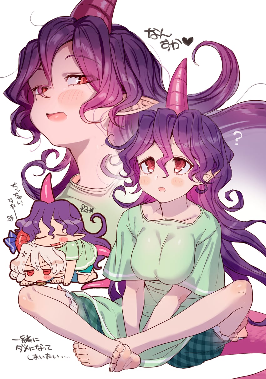 toutetsu yuuma and tenkajin chiyari (touhou) drawn by masanaga_(tsukasa)