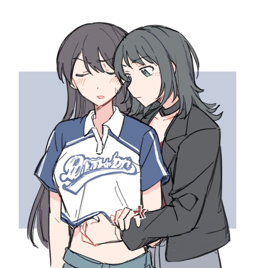 shiina taki and yahata umiri (bang dream! and 1 more) drawn by jenjen