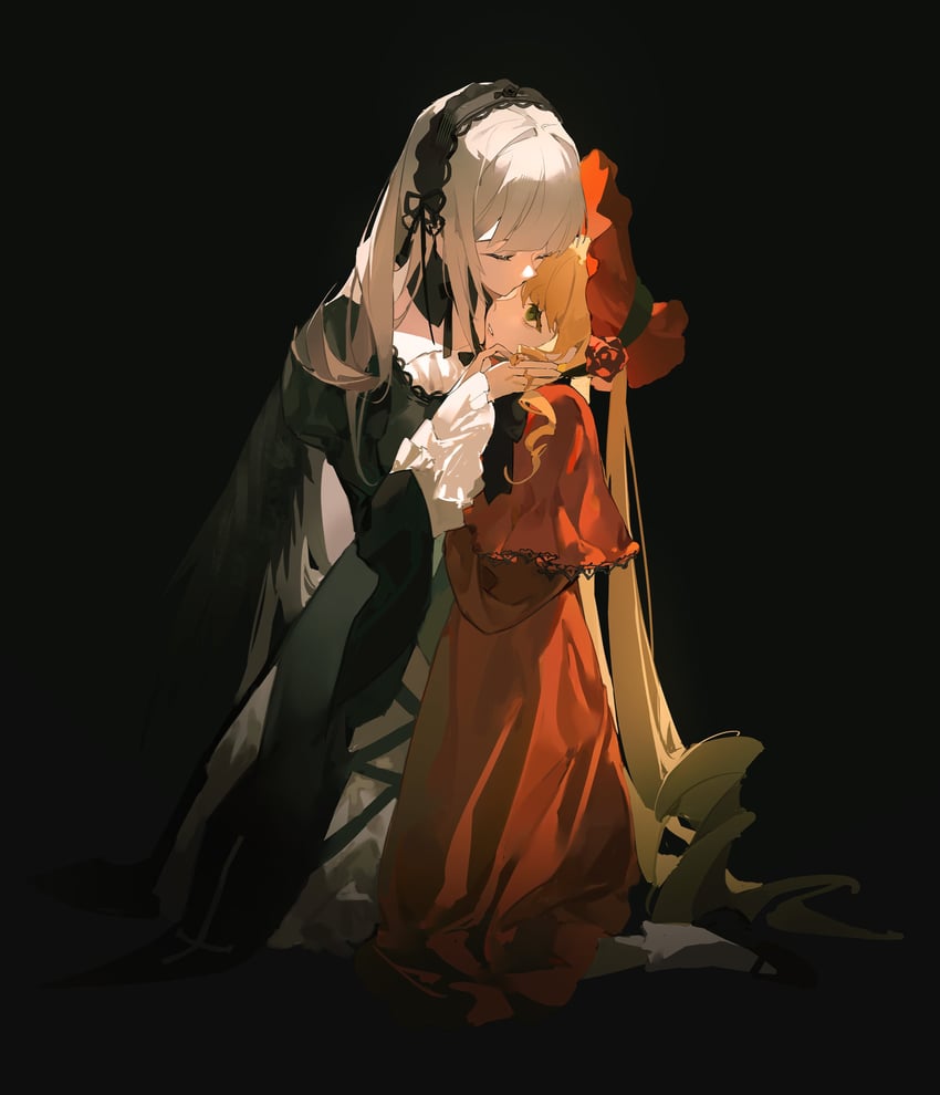 suigintou and shinku (rozen maiden and 1 more) drawn by yashugu