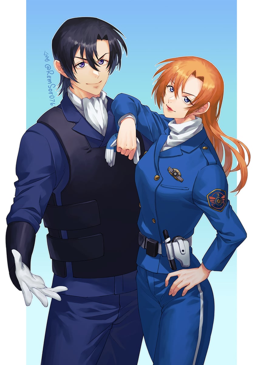 hagiwara kenji and hagiwara chihaya (meitantei conan) drawn by remsor076