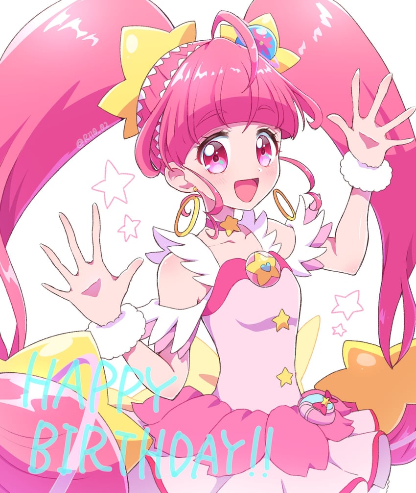 hoshina hikaru and cure star (precure and 1 more) drawn by rii_(rii0_02)