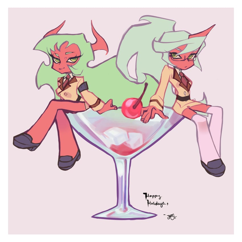 kneesocks and scanty (panty & stocking with garterbelt) drawn by hahafish