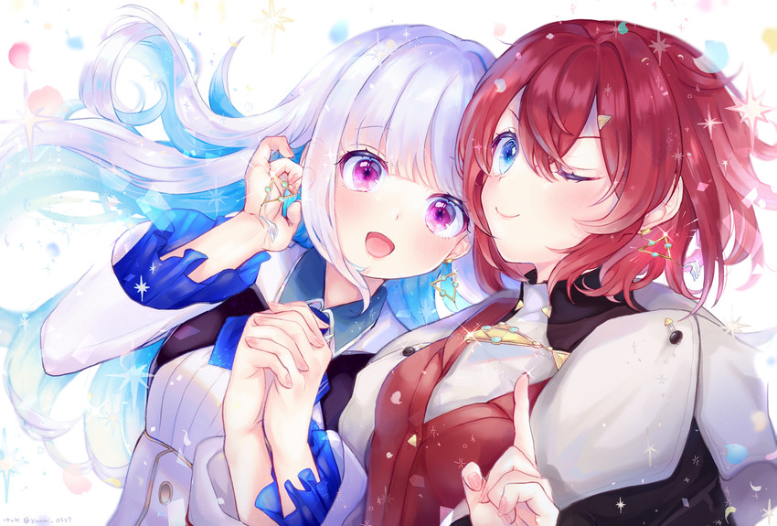 lize helesta and ange katrina (nijisanji) drawn by yunmi_0527