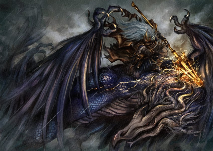 nameless king and king of the storm (dark souls and 1 more) drawn by nightmaresyrup